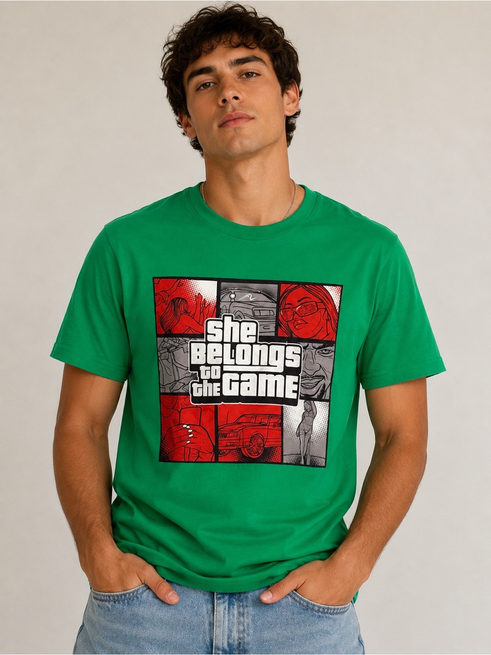 "She Belongs to the Game" T-shirt Popular Streetwear Design Kuzzo Clothing - USA